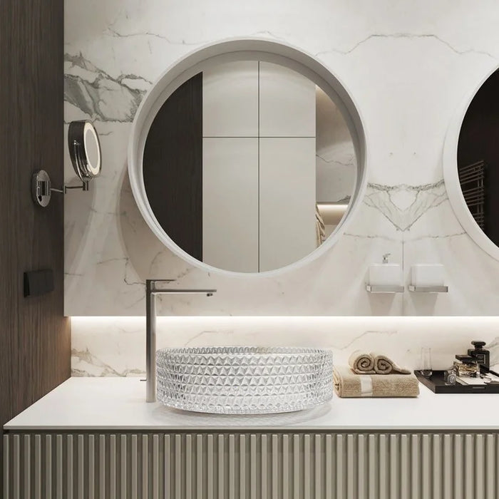 Hokua 4.96'' Solid Surface Circular Vessel Bathroom Sink