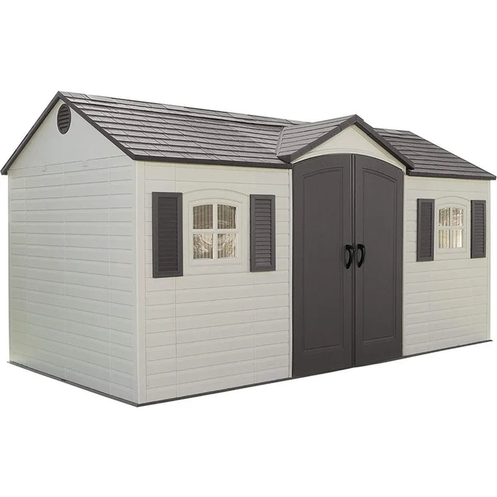 Side Entry 15 ft. W x 8 ft. D Plastic Storage Shed